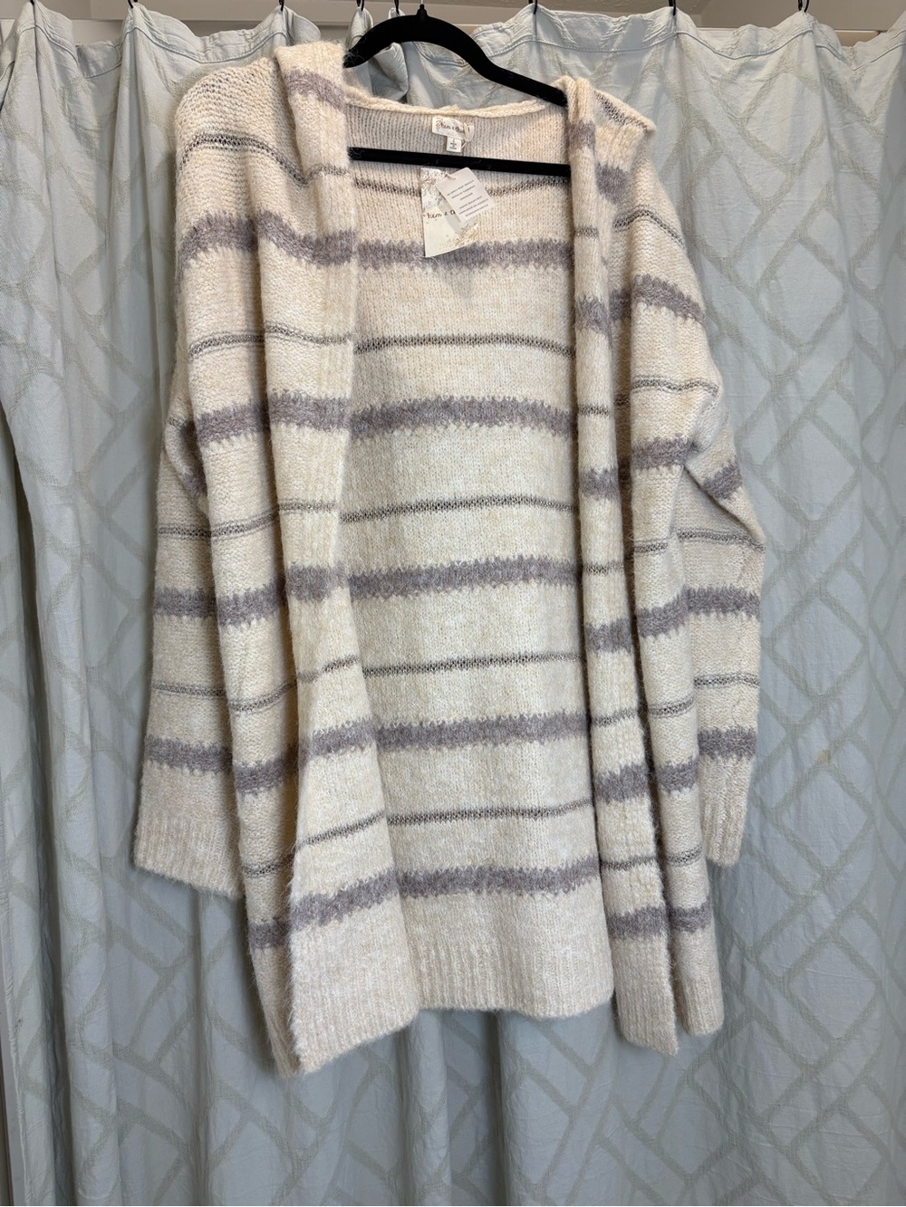 NWT Hem & Thread Striped Hooded Cardigan
